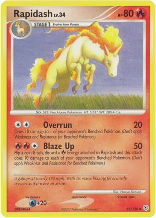 Rapidash (59) Reverse Holofoil - Diamond and Pearl