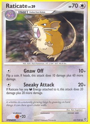 Raticate (61) Reverse Holofoil - Secret Wonders