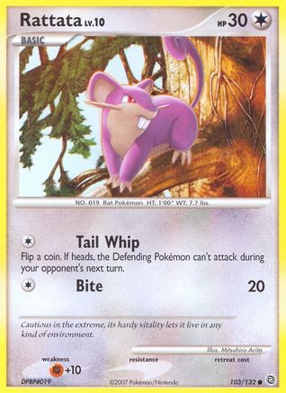 Rattata (103) Reverse Holofoil - Secret Wonders