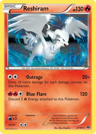 Reshiram (21) Reverse Holofoil - Next Destinies