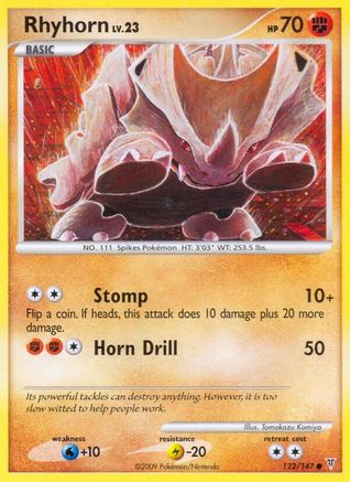 Rhyhorn (122) Reverse Holofoil - Supreme Victors