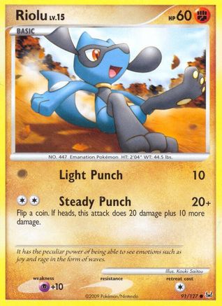 Riolu (91) Reverse Holofoil - Platinum