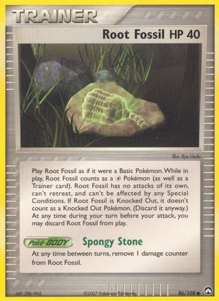 Root Fossil (86) Reverse Holofoil - Power Keepers