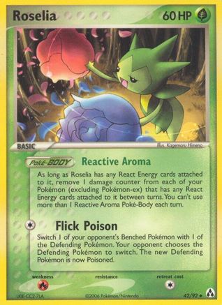 Roselia (42) Reverse Holofoil - Legend Maker