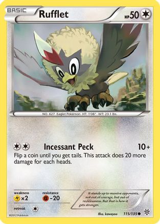 Rufflet (115) Reverse Holofoil - Plasma Storm