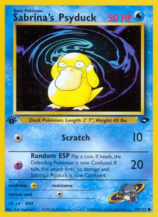 Sabrina's Psyduck (99) (1st Edition) - Gym Challenge