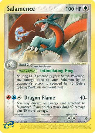 Salamence - 19/97 (19) Reverse Holofoil - Dragon