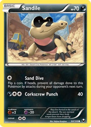 Sandile (64) Reverse Holofoil - Dark Explorers