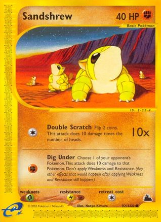 Sandshrew (92) Reverse Holofoil - Skyridge