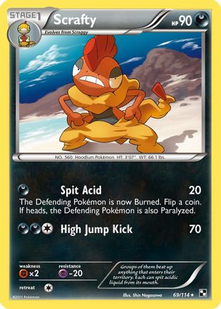 Scrafty (69) Reverse Holofoil - Black and White