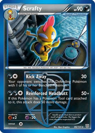 Scrafty (Team Plasma) (86) Reverse Holofoil - Plasma Storm