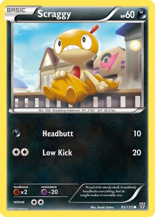Scraggy (85) Reverse Holofoil - Plasma Storm
