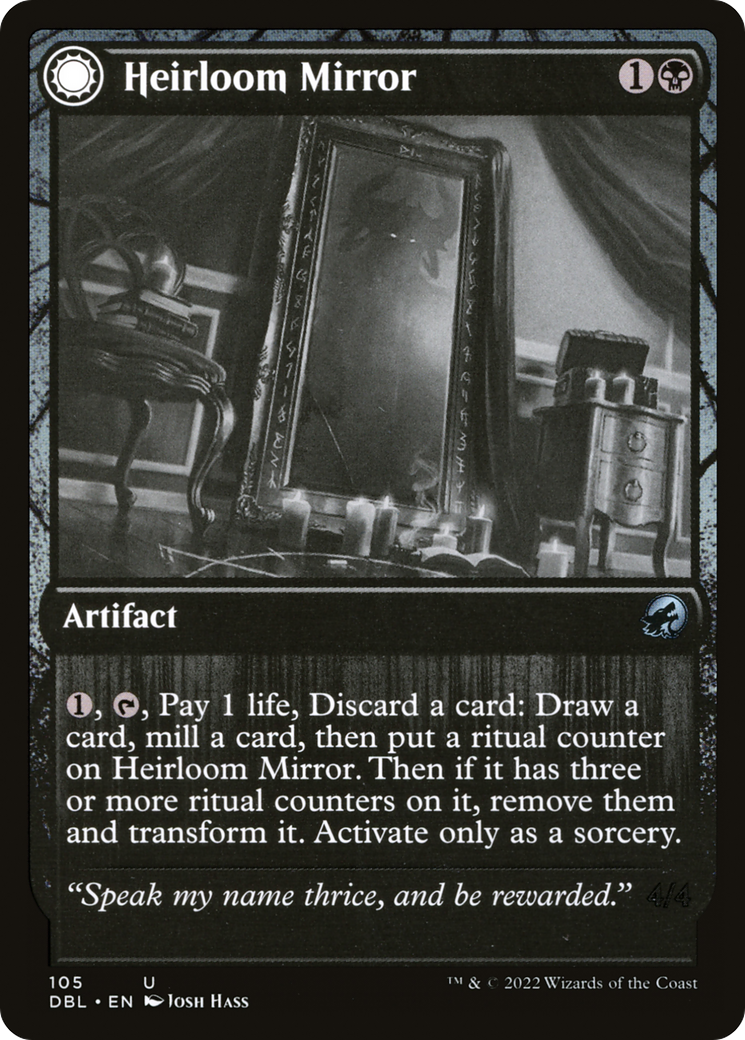 Heirloom Mirror // Inherited Fiend (105) Foil - Innistrad: Double Feature
