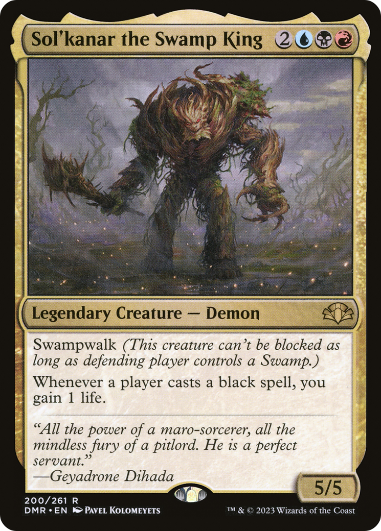 Sol'kanar the Swamp King (200) Foil - Dominaria Remastered