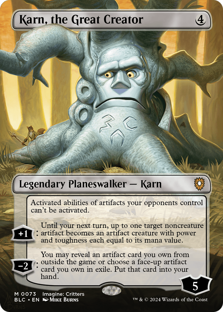 Karn, the Great Creator (Borderless) (073) Foil - Bloomburrow Commander