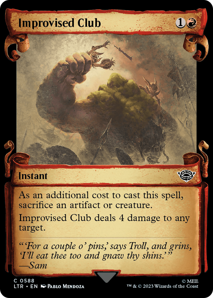 Improvised Club (Showcase) (588) Foil - The Lord of the Rings: Tales of Middle-earth