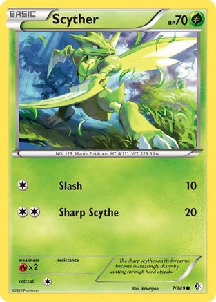 Scyther (7) Reverse Holofoil - Boundaries Crossed