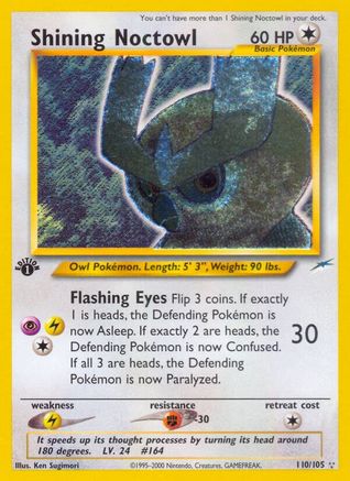 Shining Noctowl (110) 1st Edition Holofoil - Neo Destiny
