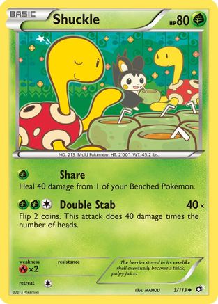 Shuckle (3) Reverse Holofoil - Legendary Treasures