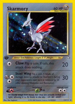 Skarmory (13) 1st Edition Holofoil - Neo Genesis