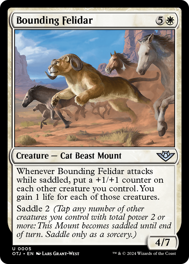 Bounding Felidar (005) Foil - Outlaws of Thunder Junction