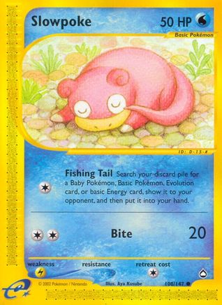 Slowpoke (108) Reverse Holofoil - Aquapolis