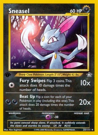 Sneasel (25) 1st Edition - Neo Genesis