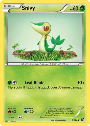 Snivy (2) Reverse Holofoil - Black and White