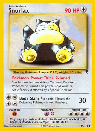 Snorlax (64) Reverse Holofoil - Legendary Collection