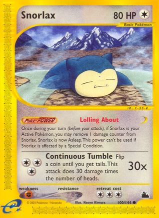 Snorlax (100) Reverse Holofoil - Skyridge