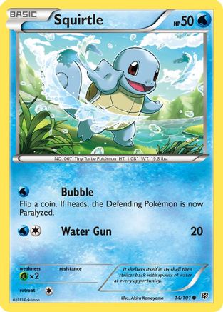 Squirtle (14) Reverse Holofoil - Plasma Blast