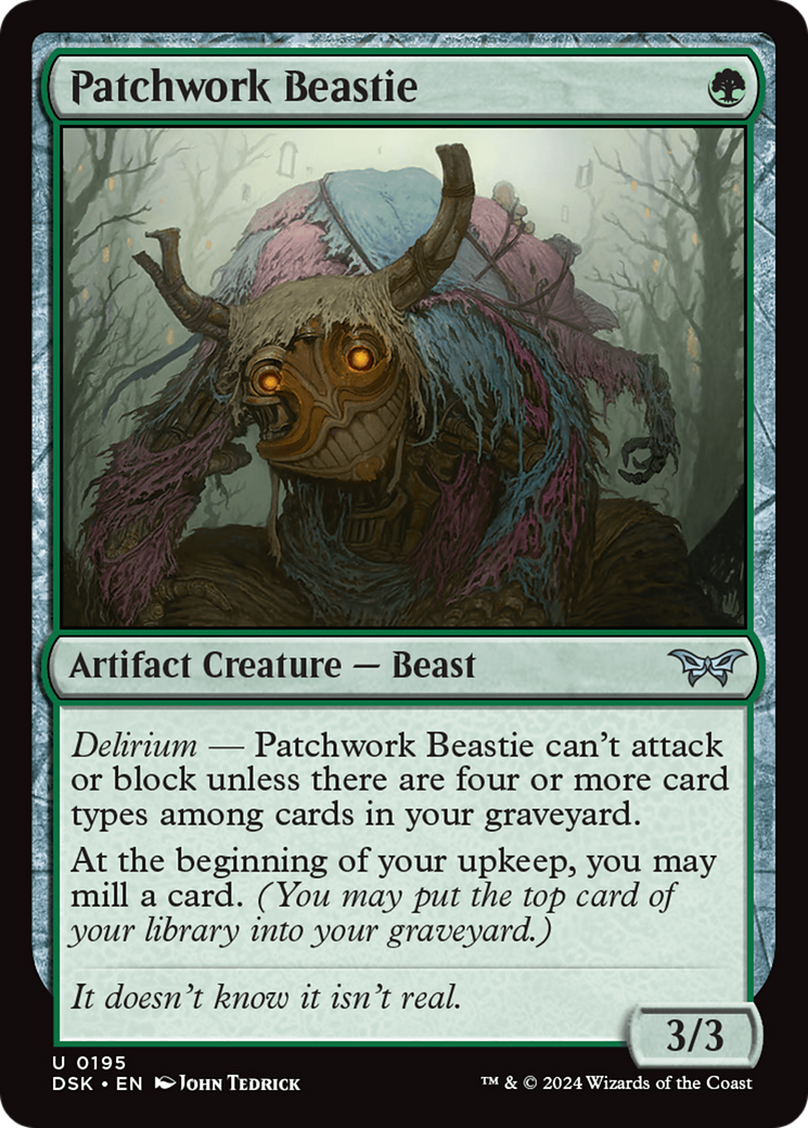 Patchwork Beastie (195) Foil - Duskmourn: House of Horror