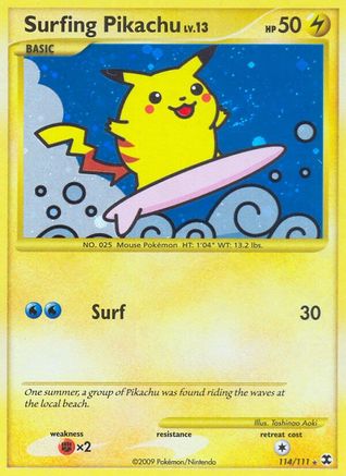 Surfing Pikachu (114) Holofoil - Rising Rivals
