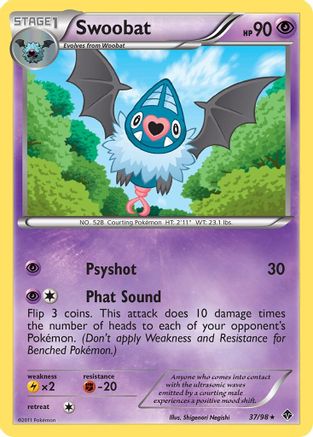 Swoobat (37) Reverse Holofoil - Emerging Powers