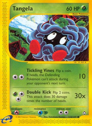 Tangela (112) Reverse Holofoil - Aquapolis