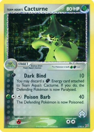 Team Aqua's Cacturne (1) Reverse Holofoil - Team Magma vs Team Aqua