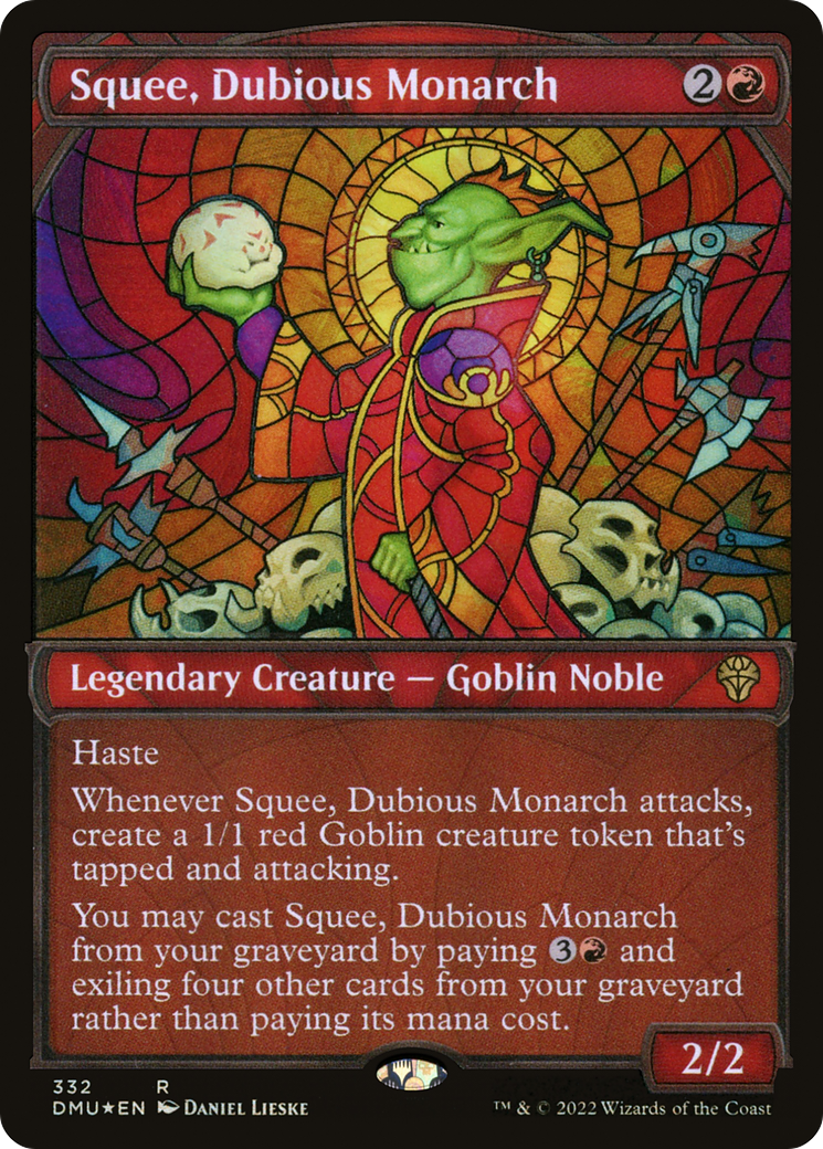 Squee, Dubious Monarch (Textured Foil) (Showcase) (332) Foil - Dominaria United