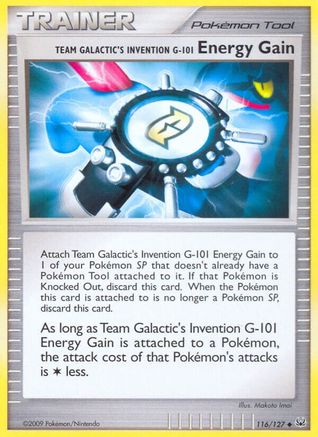 Team Galactic's Invention G-101 Energy Gain (116) Reverse Holofoil - Platinum