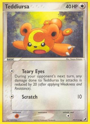 Teddiursa (77) Reverse Holofoil - Unseen Forces