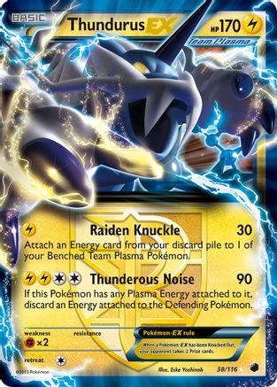 Thundurus EX (Team Plasma) (38) Holofoil - Plasma Freeze