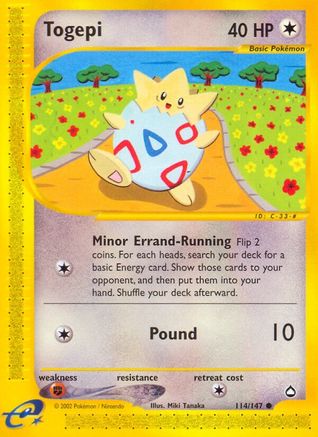 Togepi (114) Reverse Holofoil - Aquapolis