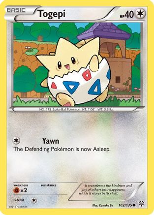 Togepi (102) Reverse Holofoil - Plasma Storm