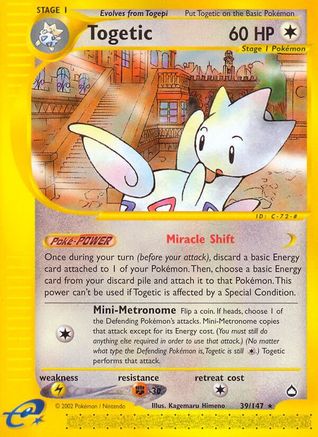 Togetic (39) Reverse Holofoil - Aquapolis