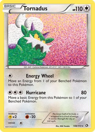 Tornadus (108) Reverse Holofoil - Legendary Treasures