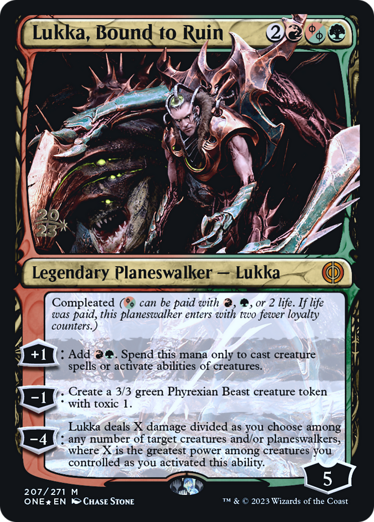 Lukka, Bound to Ruin (207) Foil - Phyrexia: All Will Be One Promos