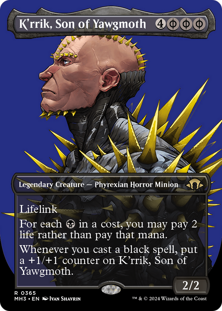 K'rrik, Son of Yawgmoth (Borderless) (365) Foil - Modern Horizons 3
