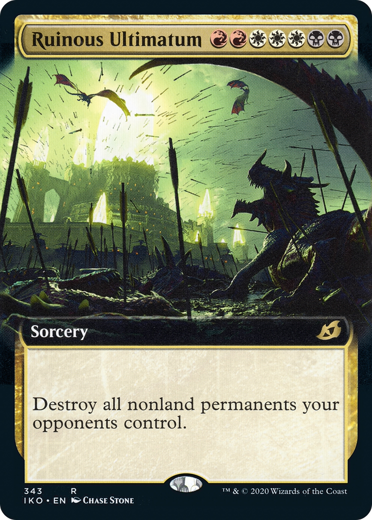 Ruinous Ultimatum (Extended Art) (343) Foil - Ikoria: Lair of Behemoths