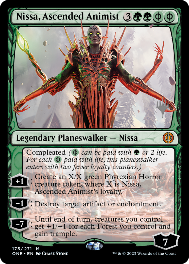 Nissa, Ascended Animist (175p) - Phyrexia: All Will Be One Promos