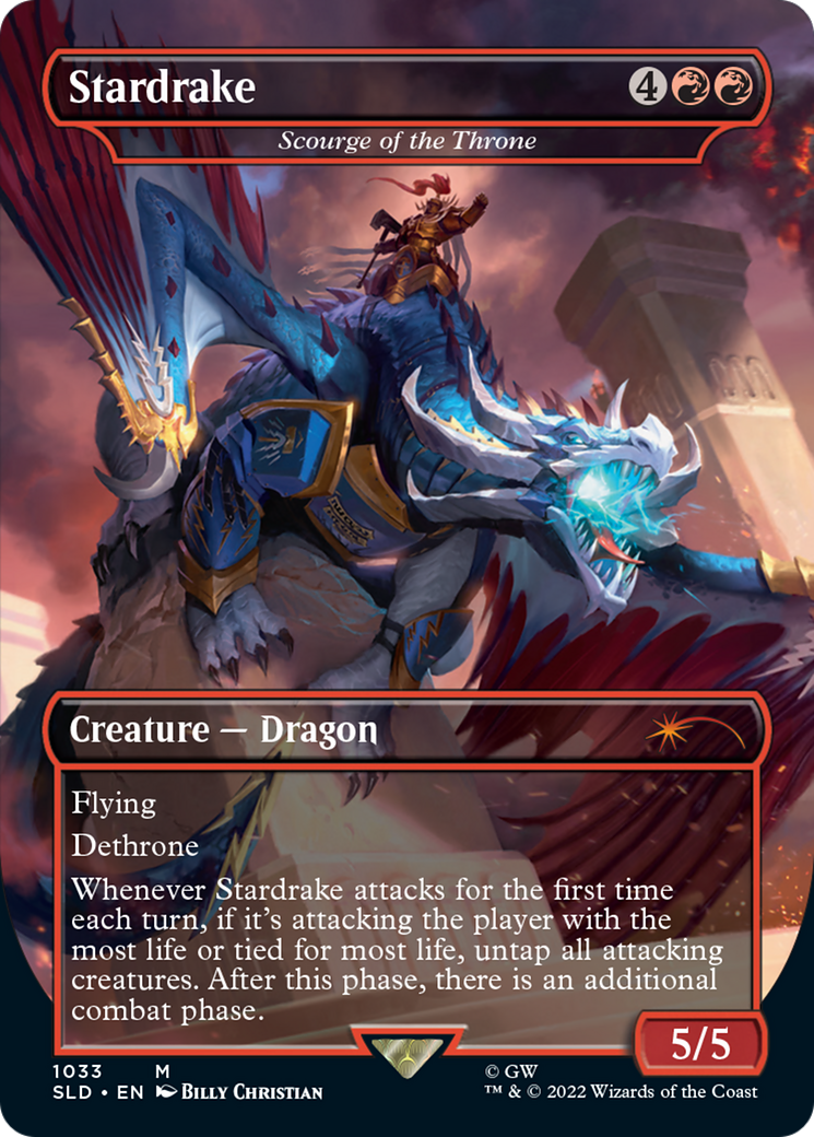 Stardrake – Scourge of the Throne (Borderless) (1033) Foil - Secret Lair Drop