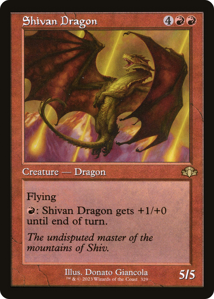 Shivan Dragon (Retro) (329) - Dominaria Remastered